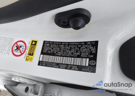 2013 Lexus Es 350 из США, поврежденный, VIN JTHBK1GG1D2079103